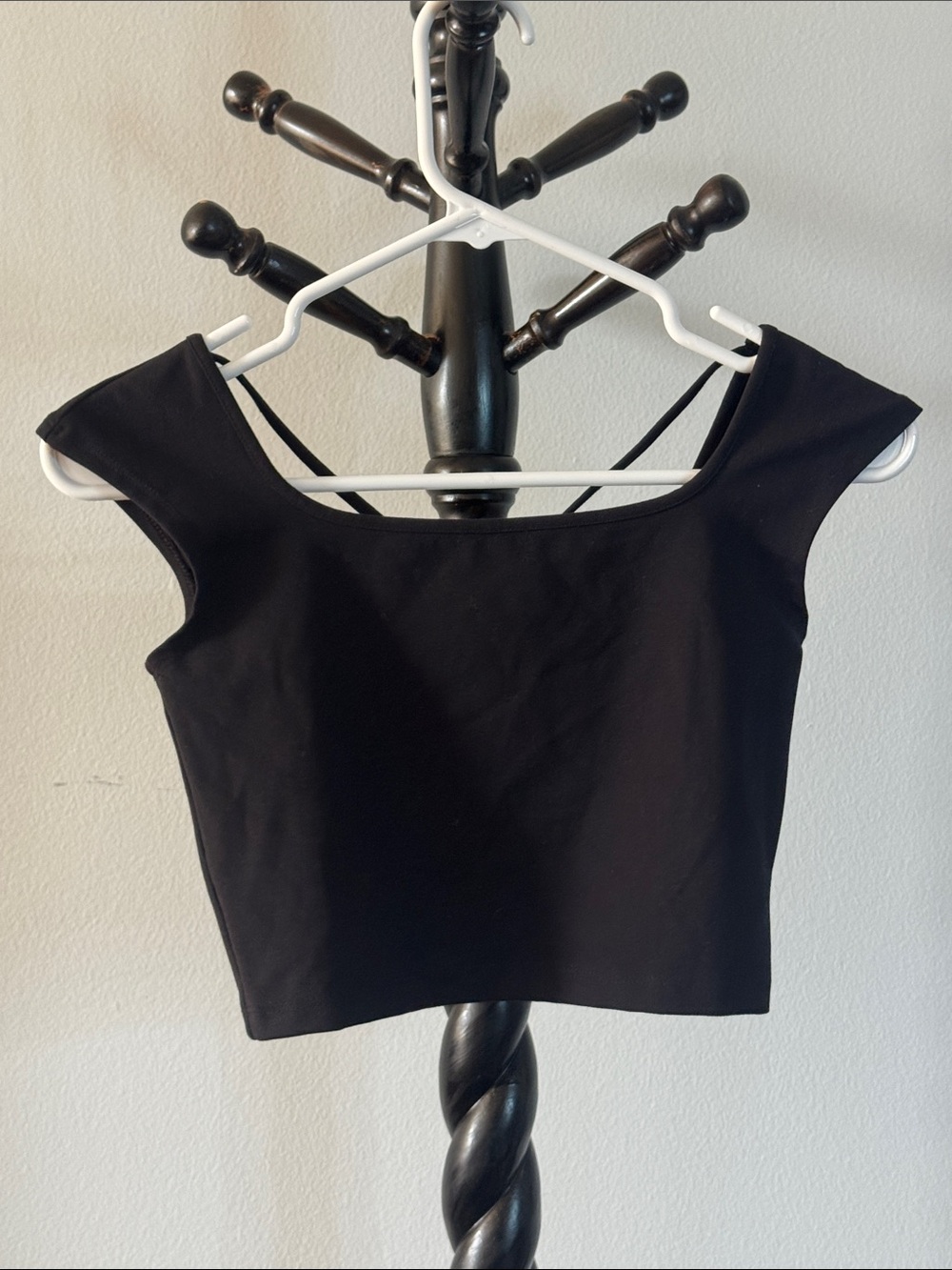wild fable Black Scoop Neck Crop Top 2.L4